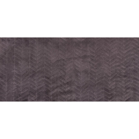 Herringbone Grooved Faux Fur - Charcoal