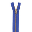 Metal Zipper with Gold Pull and Teeth 8" - Iris