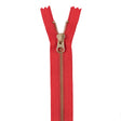 Metal Zipper with Gold Pull and Teeth 6" - Burnt Orange