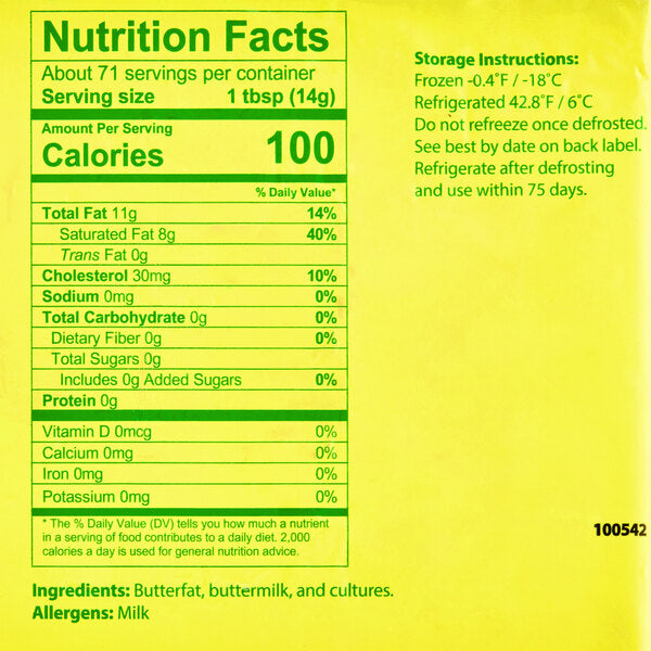 Beurremont Unsalted Lamination Butter Sheet 82% Butterfat 2.2 lb. - 10/Case