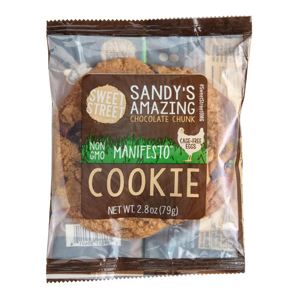 Sweet Street Desserts Frozen Sandy's Amazing Chocolate Chunk Cookie 2.8 oz. - 48/Case