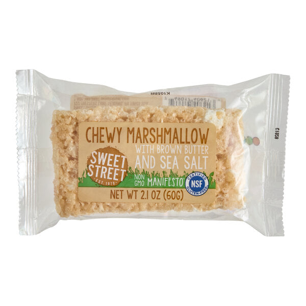 Sweet Street Desserts Frozen Gluten-Free Chewy Marshmallow Bar 2.1 oz. - 40/Case