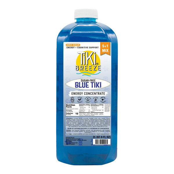 Tiki Breeze Sugar-Free Blue Tiki Energy 5:1 Concentrate 67.6 fl. oz.