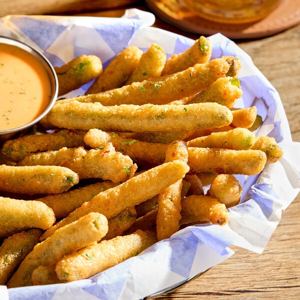 Fred's Fancy Fries Toasted Onion Battered Green Beans 2 lb. Bag - 6/Case