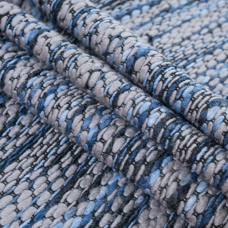 True Navy and Gray Blended Wool Tweed