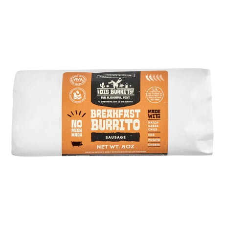 Dis Burrito Pork Sausage Breakfast Burrito 8 oz. - 12/Case