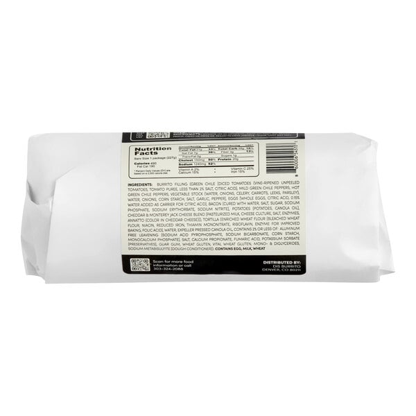 Dis Burrito Bacon Breakfast Burrito 8 oz. - 12/Case