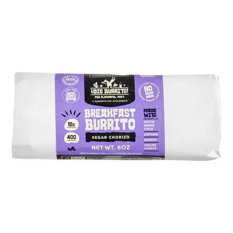 Dis Burrito Vegan Breakfast Burrito 8 oz. - 12/Case
