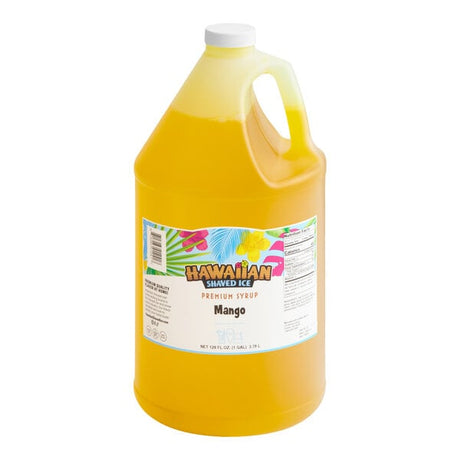 Hawaiian Shaved Ice Mango Snow Cone Syrup 1 Gallon