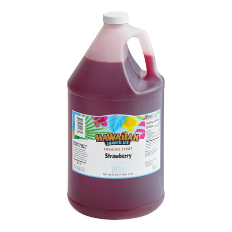 Hawaiian Shaved Ice Strawberry Snow Cone Syrup 1 Gallon