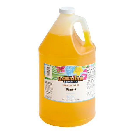Hawaiian Shaved Ice Banana Snow Cone Syrup 1 Gallon