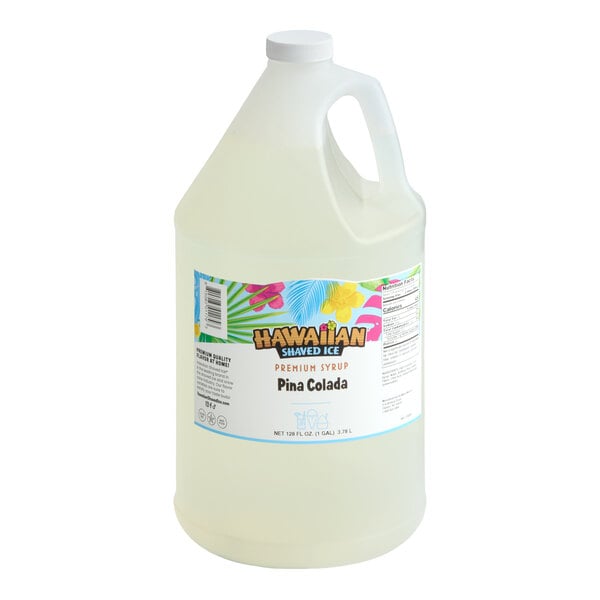 Hawaiian Shaved Ice Pina Colada Snow Cone Syrup 1 Gallon