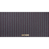 Italian Gray, Red and White Striped Blended Wool Twill