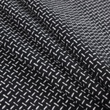 Italian Black and White Woven Wool Blend