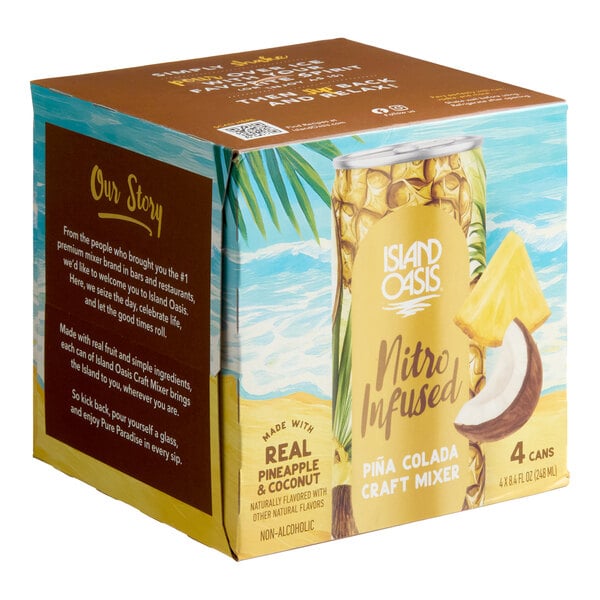 Island Oasis Nitro Infused Pina Colada Craft Mixer 8.4 oz. - 24/Case