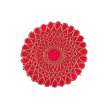 Red Patch with Gold Lurex - 4.25"