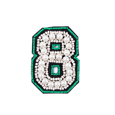 #8 Patch with Pearls - 4" x 3"