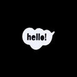Hello! Pin - 2.5"x1.5"