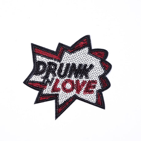 Sequin Drunk in Love Patch - 4" x 4"