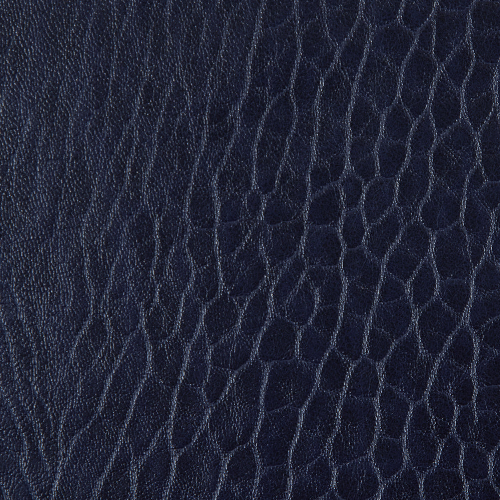 Nightshade Pebble Embossed Stretch Faux Leather with a Black Viscose Backing