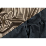 Metallic Gold Faux Leather with a Gray Faux Suede Backing
