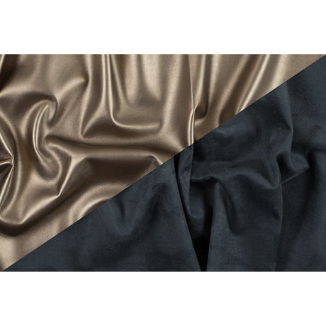 Metallic Gold Faux Leather with a Gray Faux Suede Backing