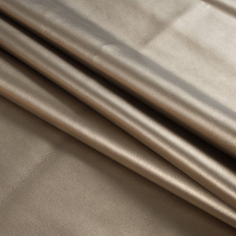 Metallic Gold Faux Leather with a Gray Faux Suede Backing