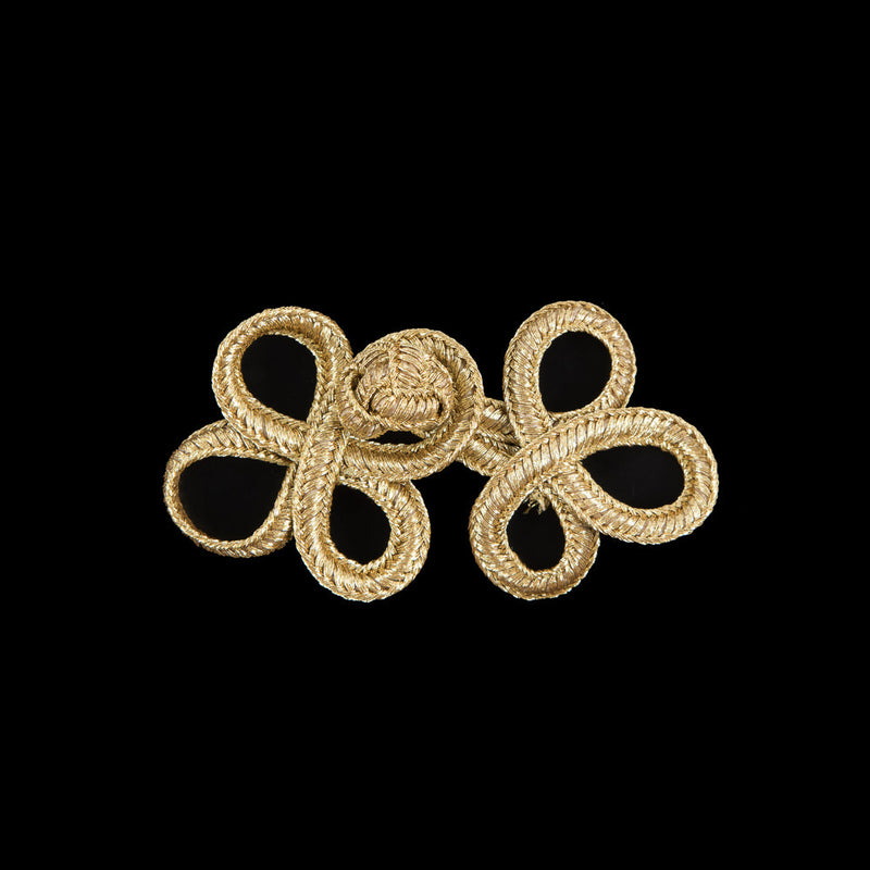 Gold Frog Closure - 2.5" x 1.375"