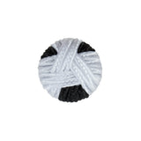 Black & White Fabric Covered Button with Fancy Face - 30L/19mm