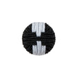 Black & White Fabric Covered Button with Fancy Face - 33L/21mm