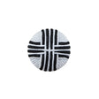 Black & White Fabric Covered Button with Fancy Face - 32L/20mm
