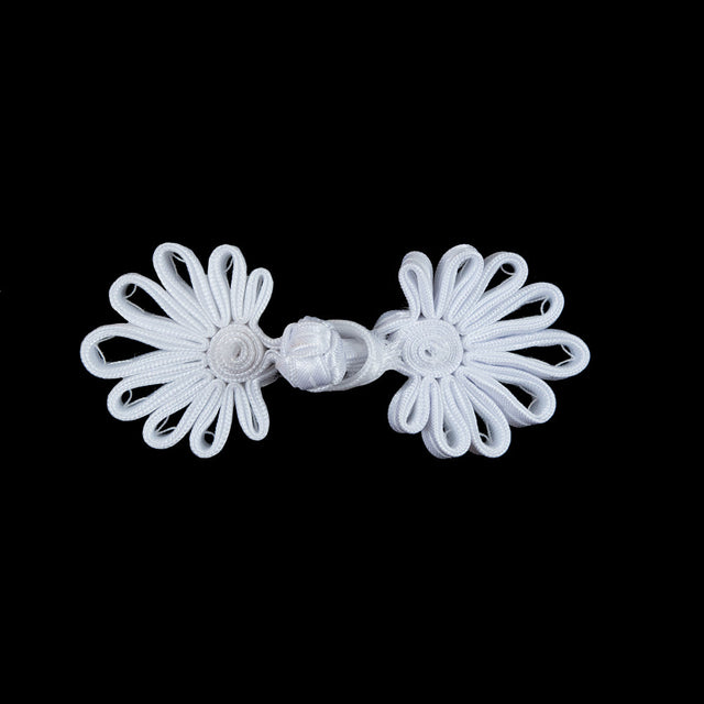 White Frog Closure - 3" x 1.5"