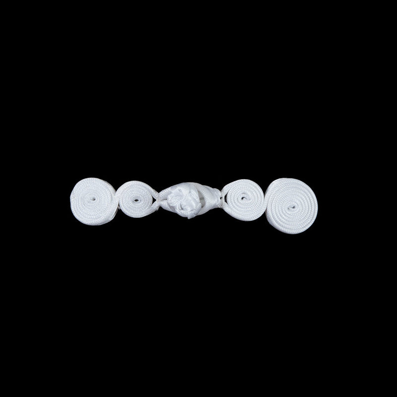 White Frog Closure - 2.375" x .625"