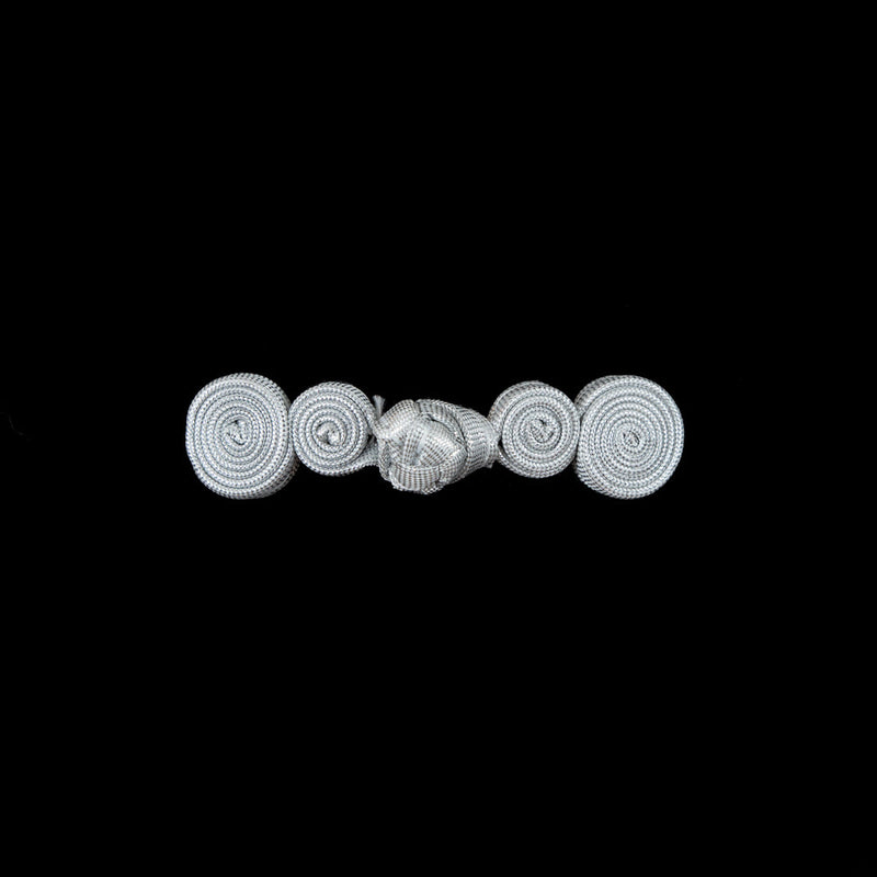 Silver Frog Closure - 2.375" x .625"