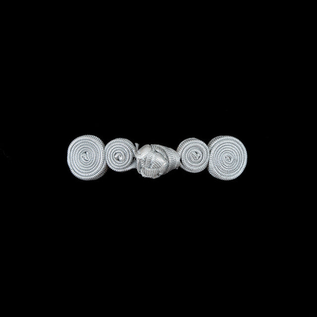 Silver Frog Closure - 2.375" x .625"