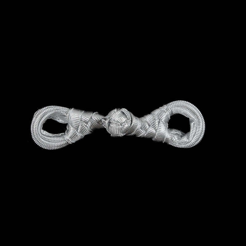 Silver Frog Closure - 2.75" x .75"