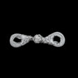 Silver Frog Closure - 2.75" x .75"
