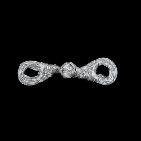 Silver Frog Closure - 2.75" x .75"