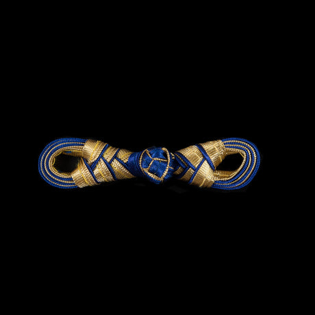 Royal Blue and Gold Frog Closure - 2.75" x .75"