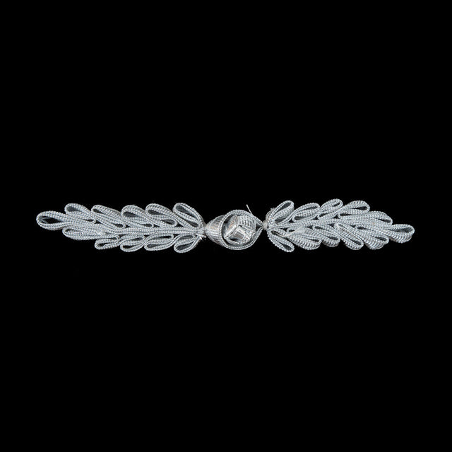 Silver Frog Closure - 5" x .75"