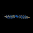 Royal Blue and Gold Frog Closure - 5" x .75"