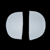 Foam Shoulder Pads Covered with White Polyester - 5.5" x 3.25" x .5"