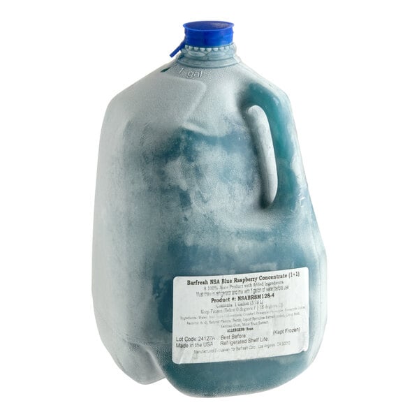 Barfresh No Sugar Added Blue Raspberry Smoothie Mix Concentrate 1 Gallon - 4/Case