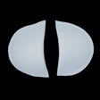 Foam Shoulder Pads Covered with White Polyester - 6" x 3.5" x .5"