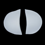 Foam Shoulder Pads Covered with White Polyester - 6" x 3.5" x .5"