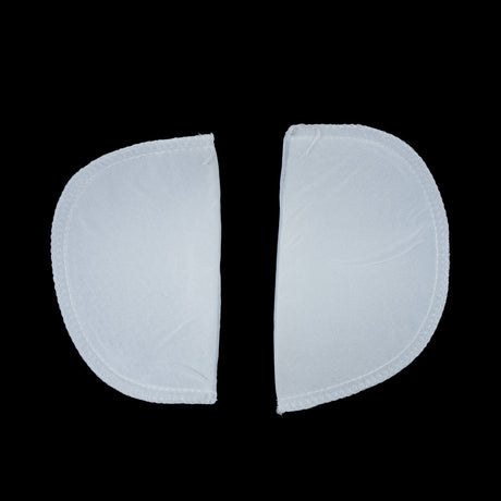 Foam Shoulder Pads Covered with White Polyester - 7" x 4" x .5"