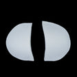Foam Shoulder Pads Covered with White Polyester - 7" x 4" x .5"