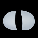Foam Shoulder Pads Covered with White Polyester - 7" x 4" x .5"