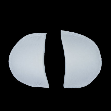 Foam Shoulder Pads Covered with White Polyester - 7" x 4" x .5"