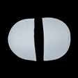 Foam Shoulder Pads Covered with White Polyester - 7" x 4.5" x .5"